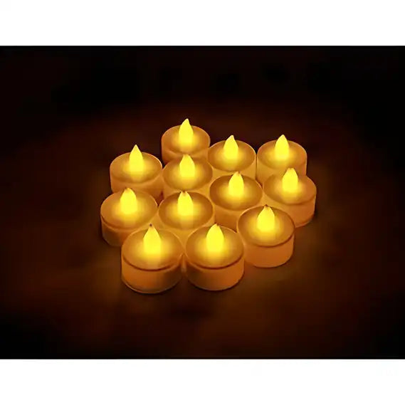 LED Tea Light Candles — Pack of 12 — styled product view