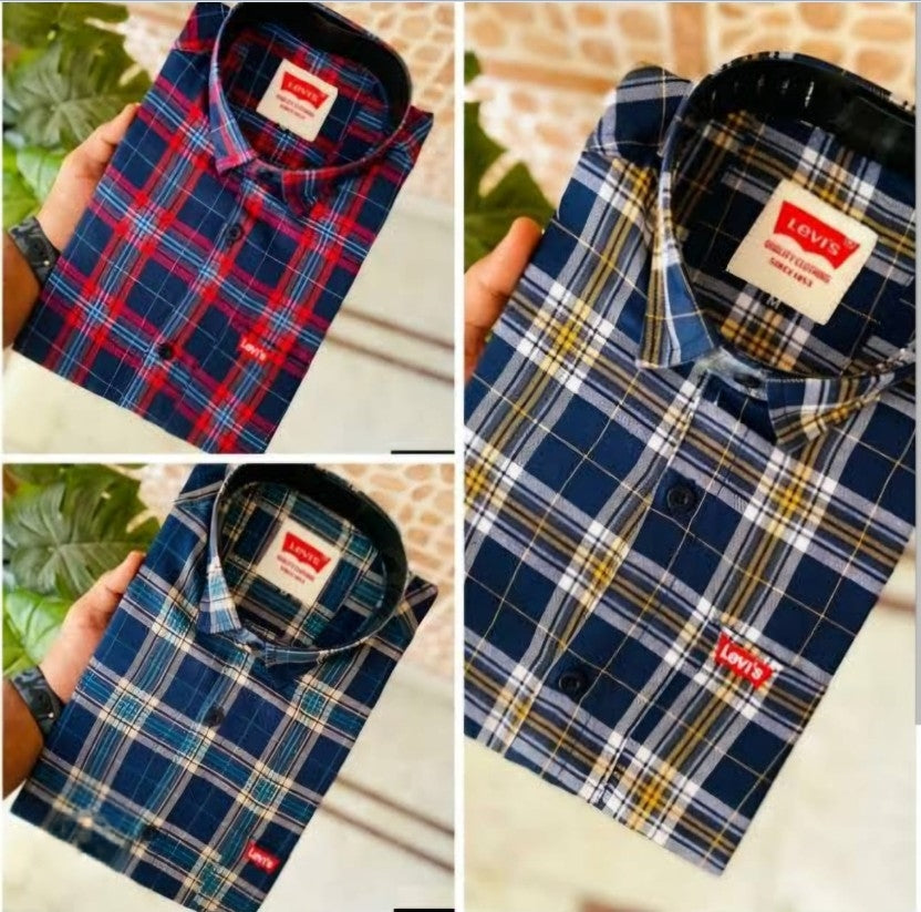 Men’s Checked Shirts — Pack of 3 — styled product view