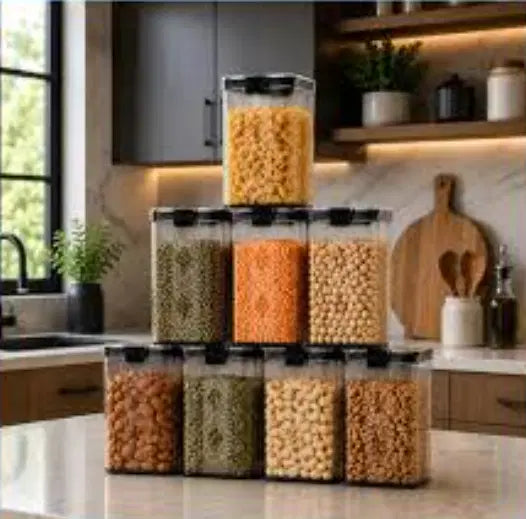Airtight Kitchen Storage Containers — Set of 8 — styled product view