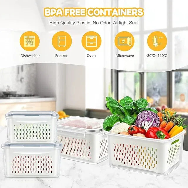 Fridge Storage Containers — Set of 4
