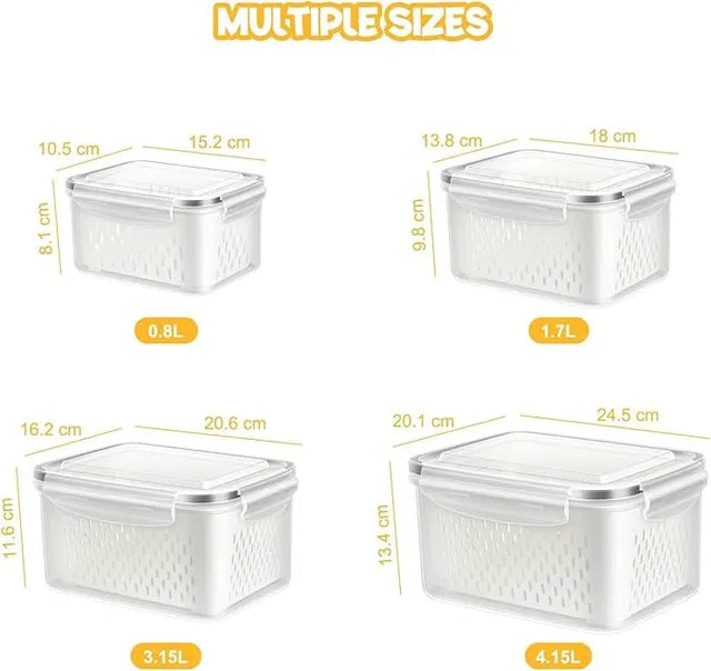Fridge Storage Containers — Set of 4