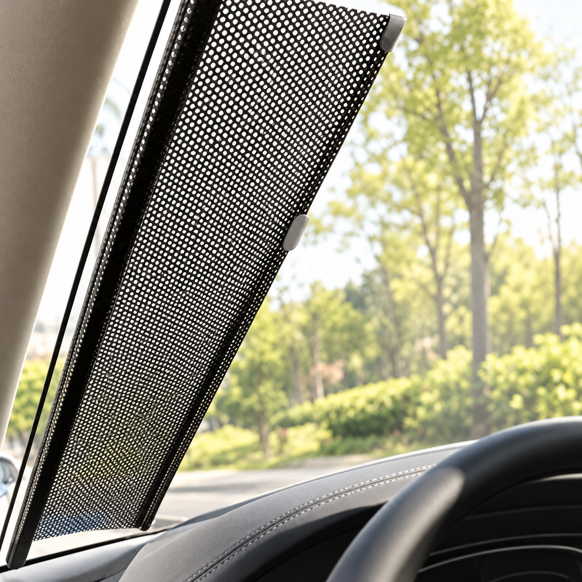 Magnetic Car Window Sunshade — styled product view