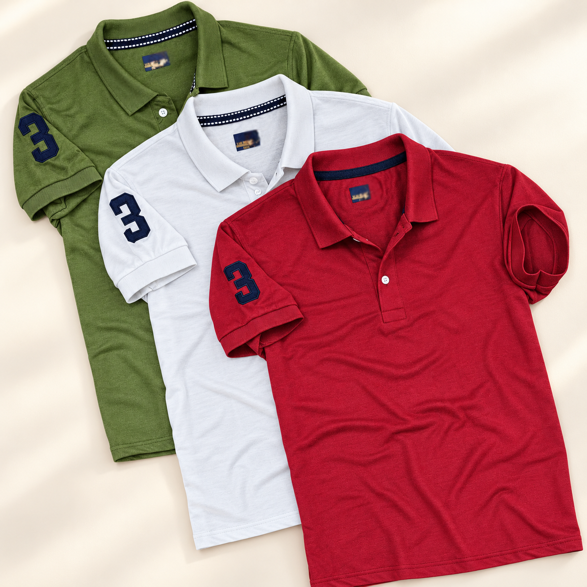 Men’s Polo T-Shirts — Classic Pack of 3 — styled product view