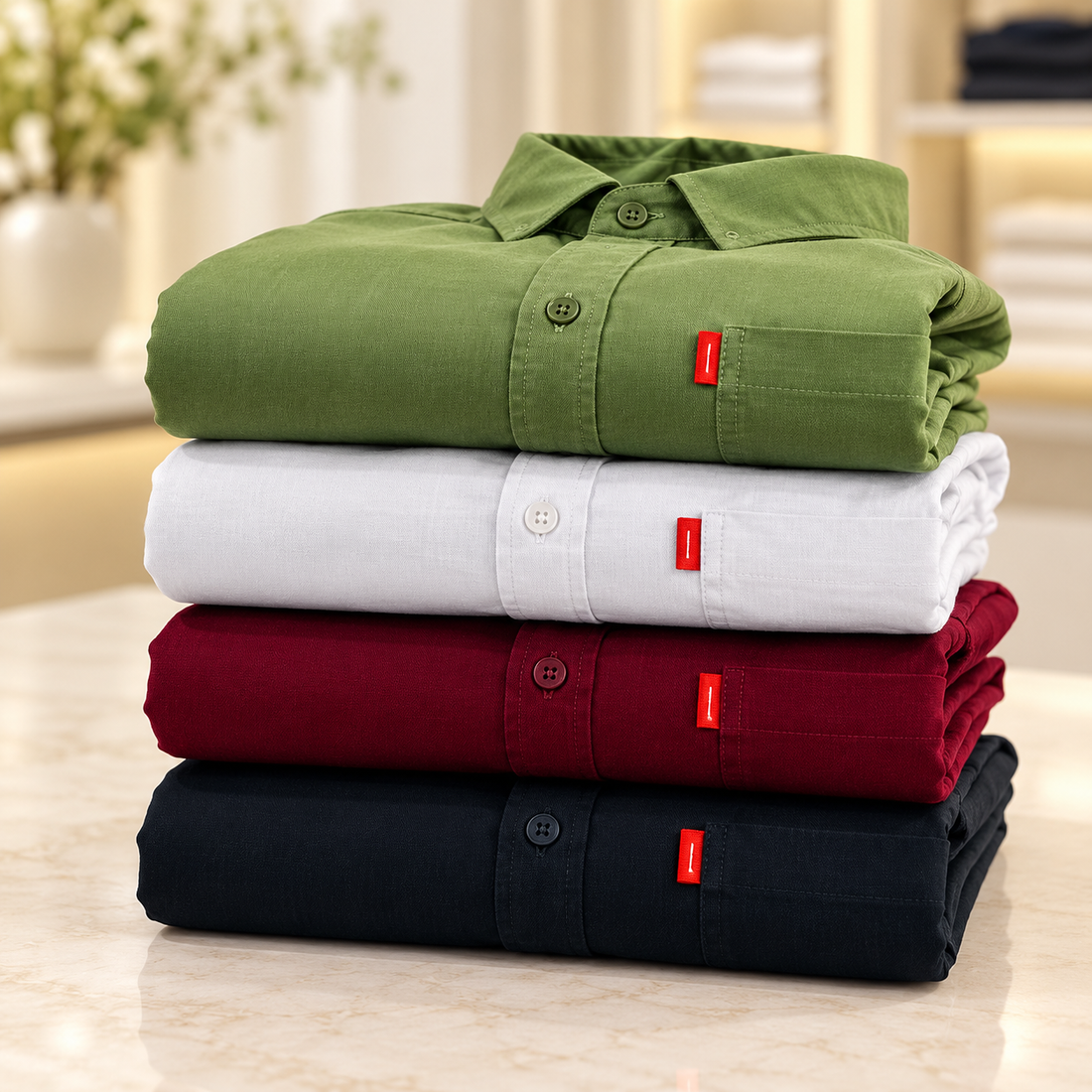 Men’s Casual Shirts — Pack of 4 — styled product view